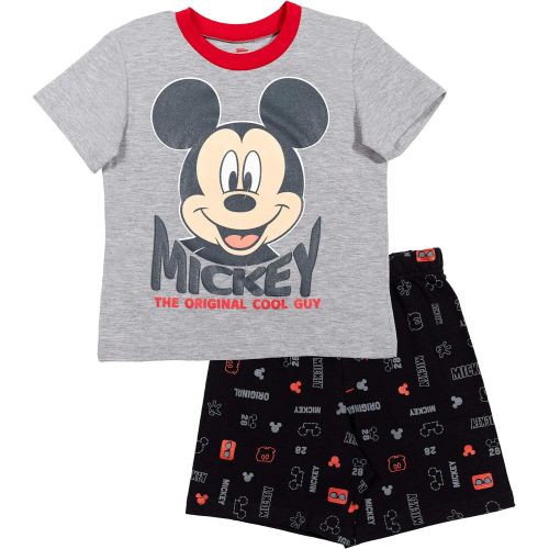 디즈니 Disney Mickey Mouse French Terry Graphic T Shirt & Shorts Set