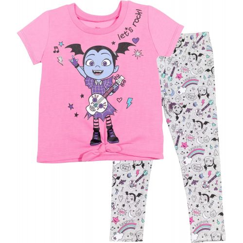 디즈니 Disney Vampirina Girls Fashion Graphic T Shirt & Leggings Set