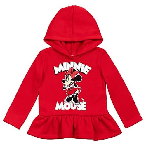 디즈니 Disney Minnie Mouse Girls Fashion Fleece Pullover Hoodie and Leggings Set