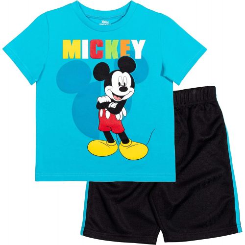 디즈니 Disney Mickey Mouse Pullover Graphic T Shirt & Mesh Shorts Mesh