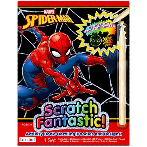 디즈니 Superhero Scratch Art ~ Bundle Includes Spiderman, Toy Story, and Disney Cars Books with Stickers