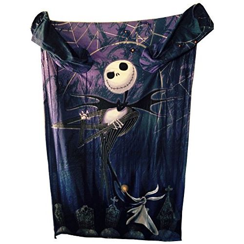 디즈니 Disney The Nightmare Before Christmas Comfy Blanket with Sleeves ~ Jack Skellington & Zero ~ Unisex Adult Size