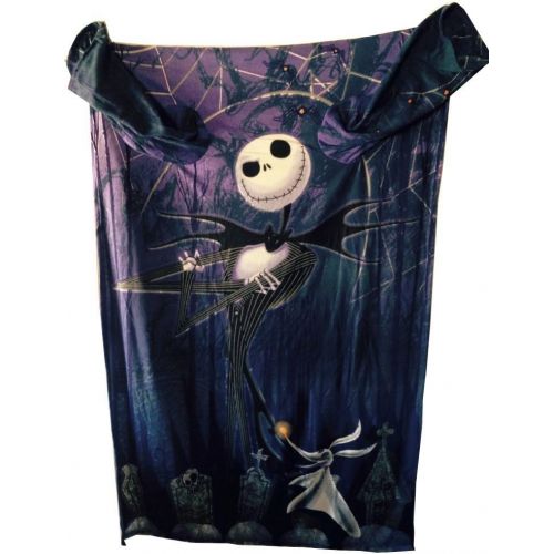 디즈니 Disney The Nightmare Before Christmas Comfy Blanket with Sleeves ~ Jack Skellington & Zero ~ Unisex Adult Size