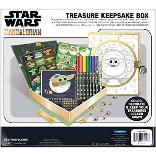 디즈니 Disney Star Wars Baby Yoda Mandalorian Storage Keepsake Box Craft Kit Activity Set for