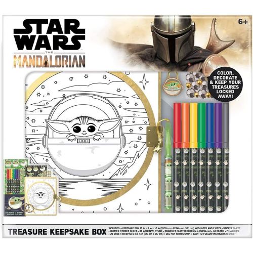 디즈니 Disney Star Wars Baby Yoda Mandalorian Storage Keepsake Box Craft Kit Activity Set for