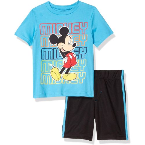 디즈니 Disney Mickey Mouse Pullover Graphic T Shirt & Mesh Shorts Mesh
