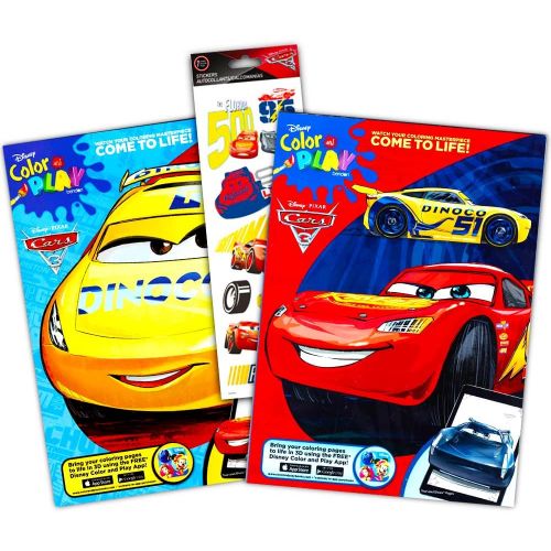 디즈니 Disney Cars Coloring Book Set (2 Books Featuring Lightning McQueen 96 Pages, Int. Ed.)