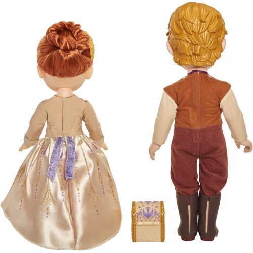 디즈니 Disney Frozen 2 Anna & Kristoff Dolls Proposal Gift Set, Comes with Ring & Ring Box! Features Authentic Film Details & Design for Ages 3+