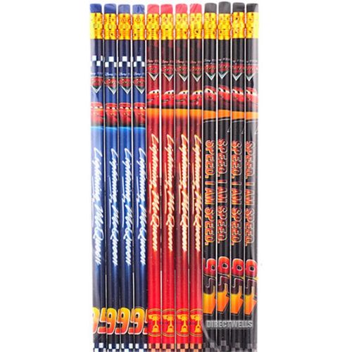 디즈니 Disney Car Authentic Licensed 12 Wood Pencils Pack