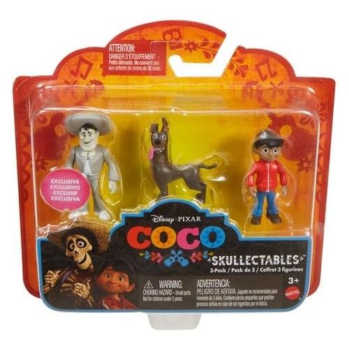 디즈니 Disney Coco Disney / Pixar Coco Skullectables Ernesto De La Cruz, Miguel & Dante Mini Figure 3 Pack Set