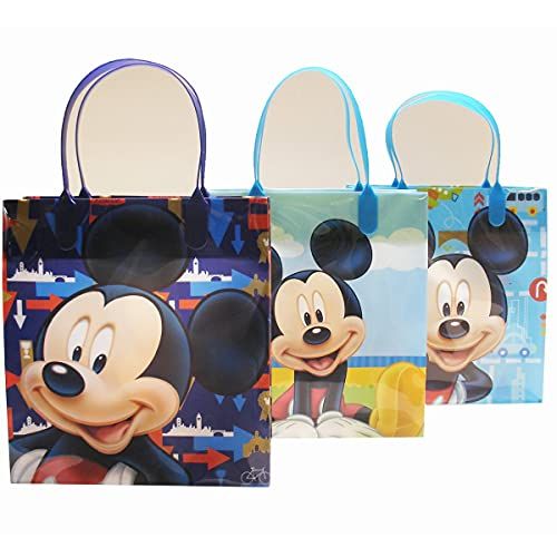 디즈니 Disney Mickey Mouse Party Favor Goody Gift Bags 8 Medium Size (12 Bags)