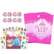 Disney Princess Party Favors Value Set Favor Treat Bags, Sparkle Rings, and Disney Princess Stickers