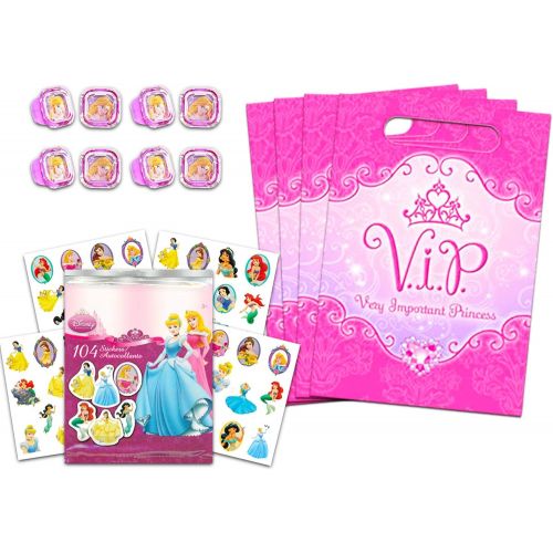 디즈니 Disney Princess Party Favors Value Set Favor Treat Bags, Sparkle Rings, and Disney Princess Stickers