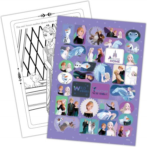 디즈니 Disney Frozen 2 Anna and Elsa Coloring and Activity Carry Set with Sticker Sheets AS45853 Bendon, Multicolor