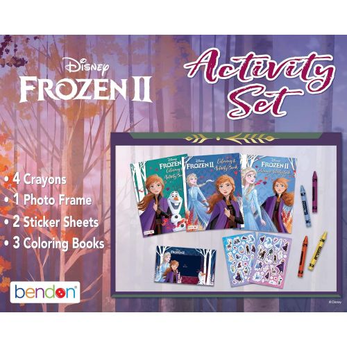 디즈니 Disney Frozen 2 Anna and Elsa Coloring and Activity Carry Set with Sticker Sheets AS45853 Bendon, Multicolor