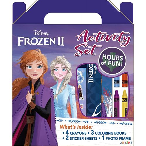 디즈니 Disney Frozen 2 Anna and Elsa Coloring and Activity Carry Set with Sticker Sheets AS45853 Bendon, Multicolor