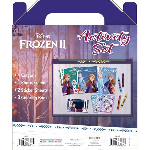 디즈니 Disney Frozen 2 Anna and Elsa Coloring and Activity Carry Set with Sticker Sheets AS45853 Bendon, Multicolor