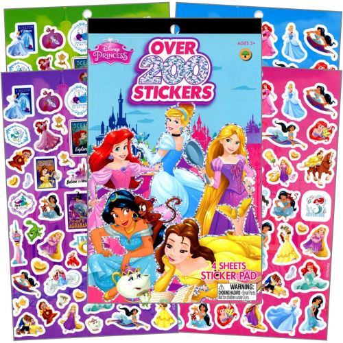 디즈니 Disney Princess Sticker Pad Over 200 Stickers