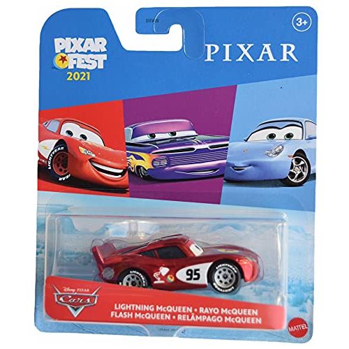 디즈니 Disney Cars Pixar Fest Lightning McQueen, [Metallic red] 1:55 Scale