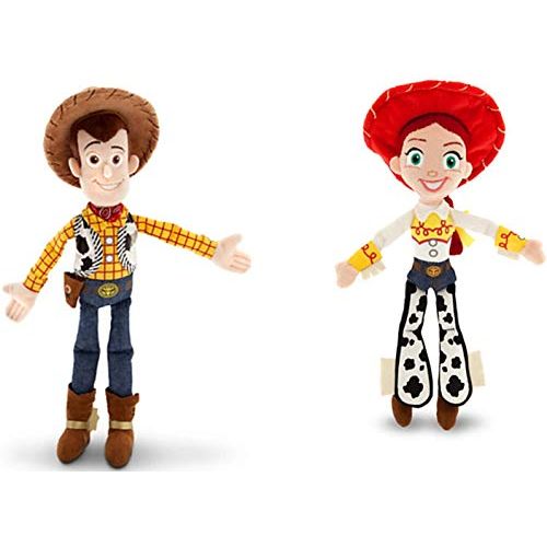 디즈니 Disney Store Toy Story Set Woody 12 and Jessie 11 plush bean bag Set