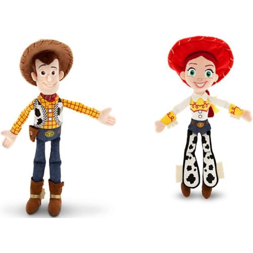 디즈니 Disney Store Toy Story Set Woody 12 and Jessie 11 plush bean bag Set