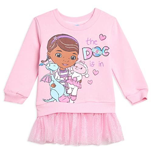 디즈니 Disney Doc McStuffins Costume Pullover Sweater with Tulle Ruffles Pink