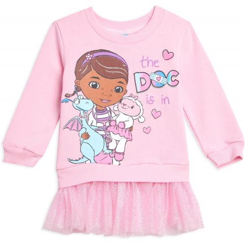 디즈니 Disney Doc McStuffins Costume Pullover Sweater with Tulle Ruffles Pink