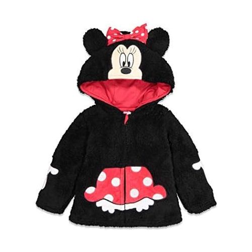 디즈니 Disney Minnie Mouse Baby Girls Sherpa Fleece Costume Zipper Hoodie