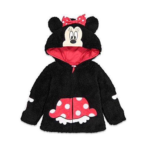 디즈니 Disney Minnie Mouse Baby Girls Sherpa Fleece Costume Zipper Hoodie