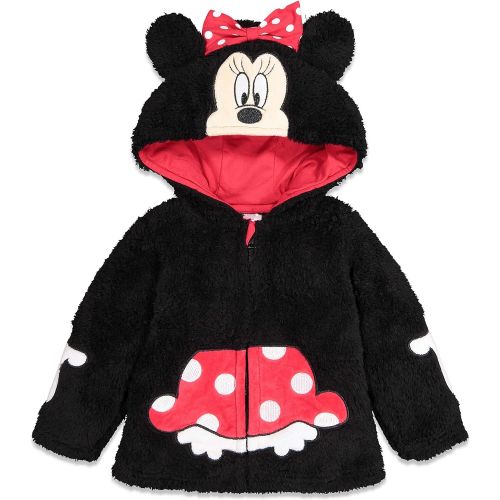 디즈니 Disney Minnie Mouse Baby Girls Sherpa Fleece Costume Zipper Hoodie