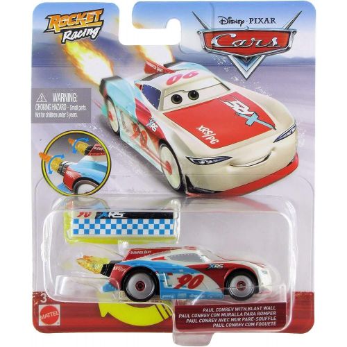 디즈니 Disney Cars XRS Rocket Racing 1:64 Die Cast Car with Blast Wall: Bumper Save #90 Paul Conrev