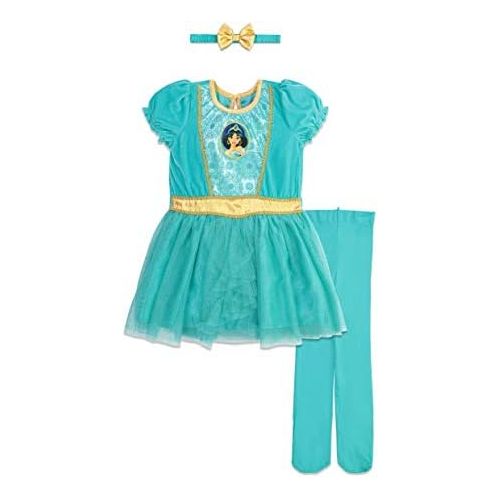 디즈니 Disney Princess Jasmine Costume Dress Leggings & Headband Aqua