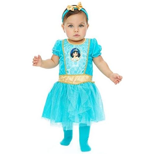 디즈니 Disney Princess Jasmine Costume Dress Leggings & Headband Aqua