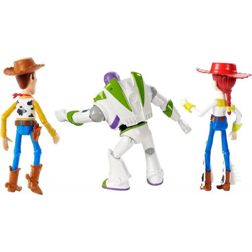 디즈니 Disney Pixar Toy Story So Long Partner 3 Pack with Movie Character Figures Woody, Jessie and Buzz, Kids Gift Ages 3 Years & Older