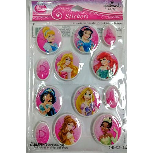 디즈니 Disney Princess Puffy Stickers, 24 stickers per bag