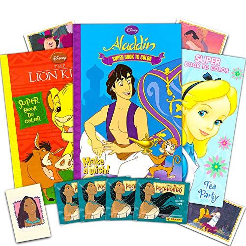 디즈니 Disney Studios Disney Coloring Books for Kids Set 3 Disney Coloring Books for Kids Ages 4 8 and 2 4 with Stickers (Aladdin, Lion King, Alice in Wonderland)