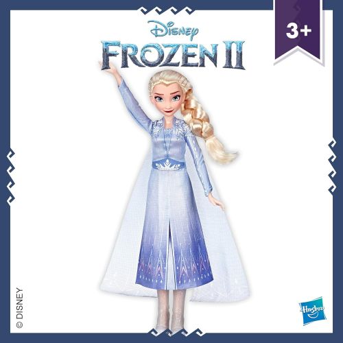 디즈니 Disney Frozen Singing Elsa Fashion Doll with Music Wearing Blue Dress Inspired by 2, Toy for Kids 3 Years & Up