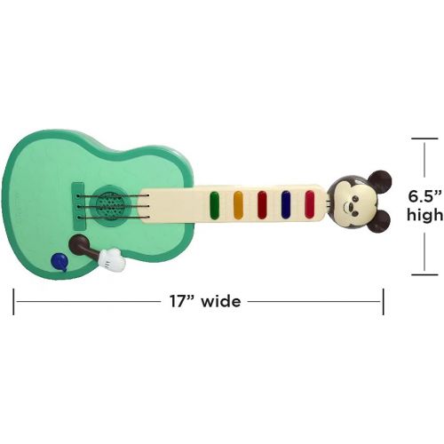 디즈니 Disney Hooyay Mickey Mouse Musical Guitar Rock n Swap Early Learning Toys for Ages 18 Months and Up, Multicolor (20235)