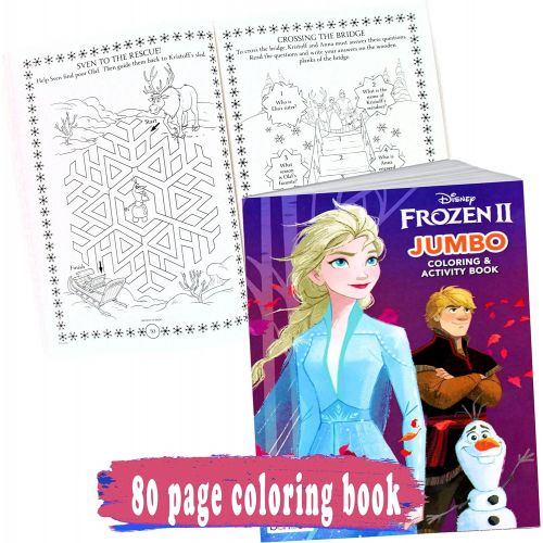 디즈니 Disney Frozen Coloring Book with Stickers Bundle Includes Disney Frozen Coloring Book and Disney Frozen Stickers with 2 Sided Castle Door Hanger