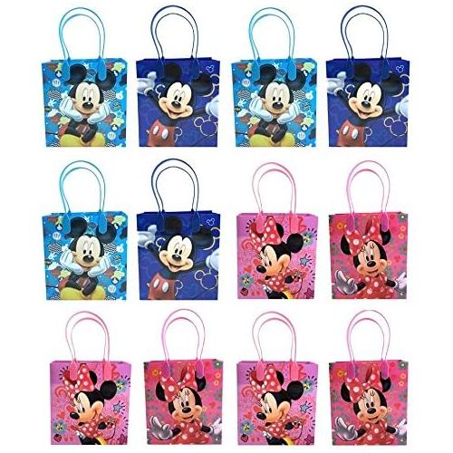 디즈니 Disney Mickey & Minnie Mouse Mixed Goodie, Favor, Gift Bags 12 Pieces