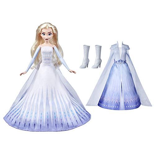 디즈니 Disney Frozen Disneys Frozen 2 Elsas Transformation Fashion Doll with 2 Outfits and 2 Hair Styles, Toy Inspired by Disneys Frozen 2