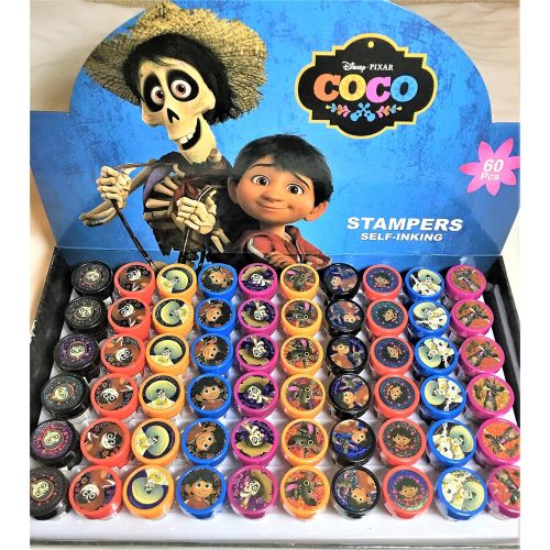 디즈니 Disney 10 pcs Coco Pixar Self Inking Stamps Stampers Pencil Topper Authentic Licensed