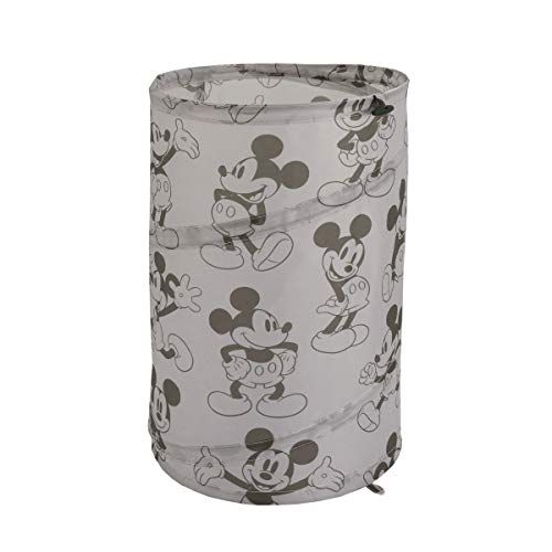 디즈니 Disney Mickey Mouse Round Pop Up Hamper, Grey/Black