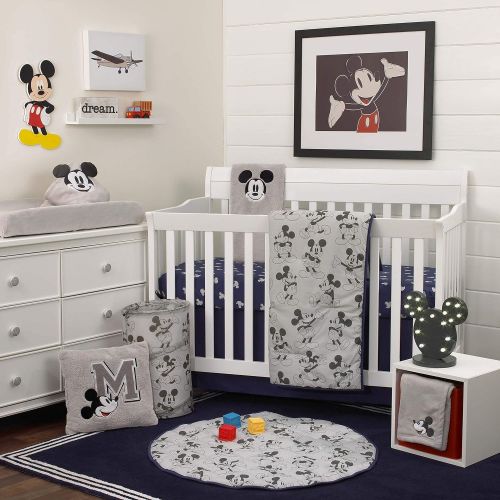 디즈니 Disney Mickey Mouse Round Pop Up Hamper, Grey/Black