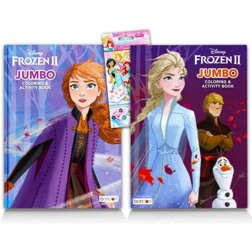 디즈니 Disney Frozen 2 Coloring Book Set With Over 100 Stickers (Bundle Includes 2 Frozen Coloring Books)
