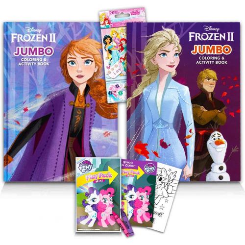 디즈니 Disney Frozen 2 Coloring Book Set With Over 100 Stickers (Bundle Includes 2 Frozen Coloring Books)