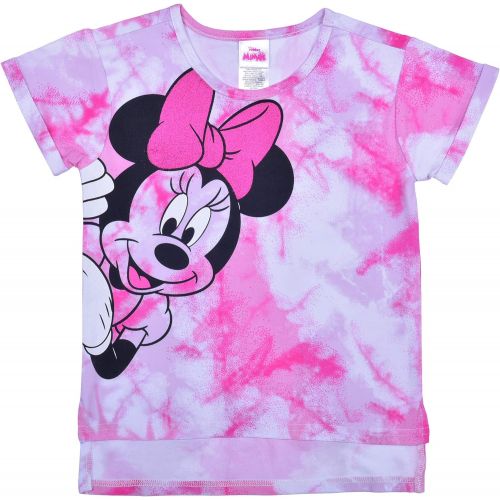 디즈니 Disney Girls 3 Pack Minnie Mouse Tie Dyed Tee and Legging Set with Hair Scrunchie