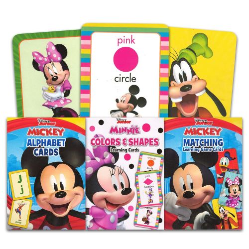 디즈니 Disney Mickey Mouse Clubhouse Flash Cards (Set of 2 Decks). Colors & Shapes and Numbers & Counting Learning Game Cards