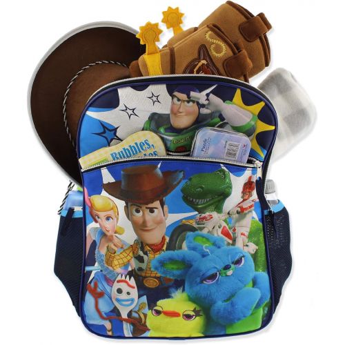 디즈니 Disney Toy Story 4 Boys Girls 16 Inch School Backpack (One Size, Blue)