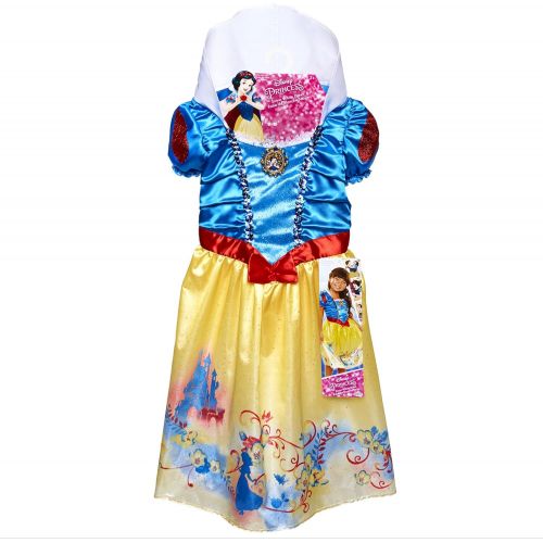 디즈니 Disney Princess Snow White Explore Your World Dress, Blue/Yellow, Size: 4 6x
